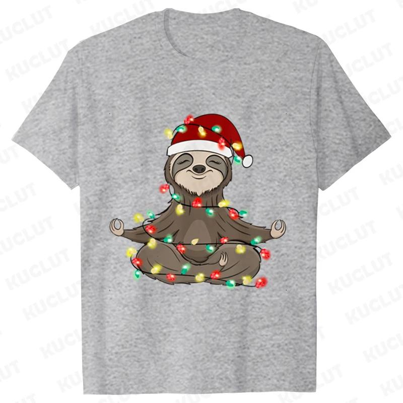 Módní lenochod tričko s krátkým rukávem Y2k trička pro ženy vtipná vánoční světýlka trička dámské halenky korejský ležérní streetwear