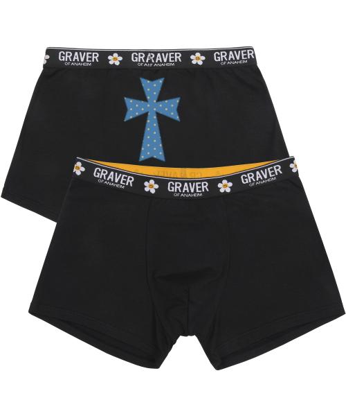 

[Обычный гравёр] [1 УПАКОВКА] Мужские плавки с синей точкой и крестом на спине [Отправка из Кореи] 100% Оригинал Black - M