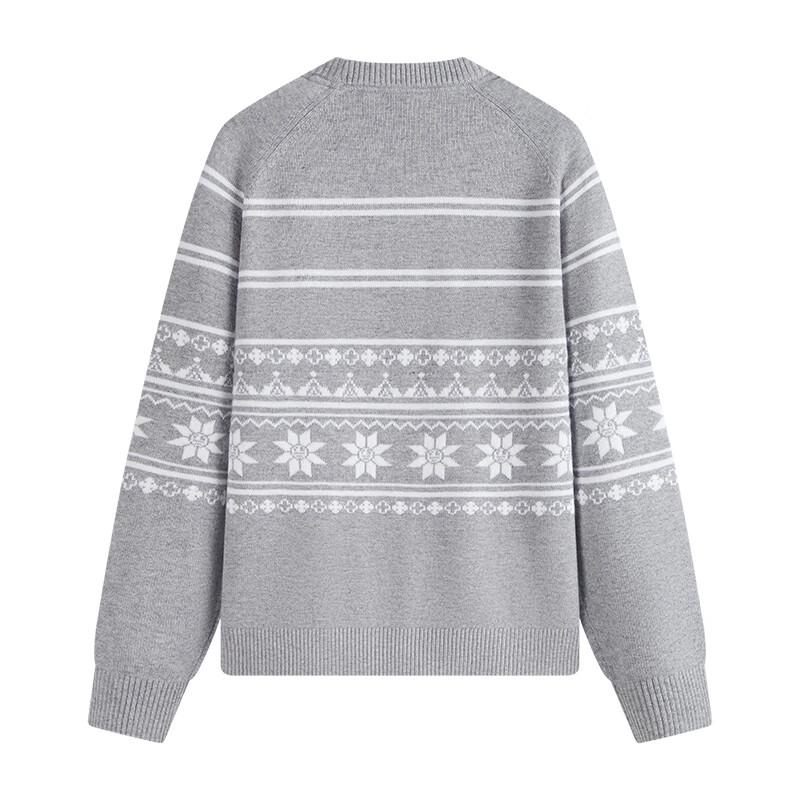 NVG·YOUNG Men's Fair Isle Crewneck Wool Blend Sweater