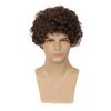 Synthetic Short Afro Curly Wigs Hair Wig for Men Mixed Brown Wigs High Temperature Natural Daily Party Regular Wig Curl