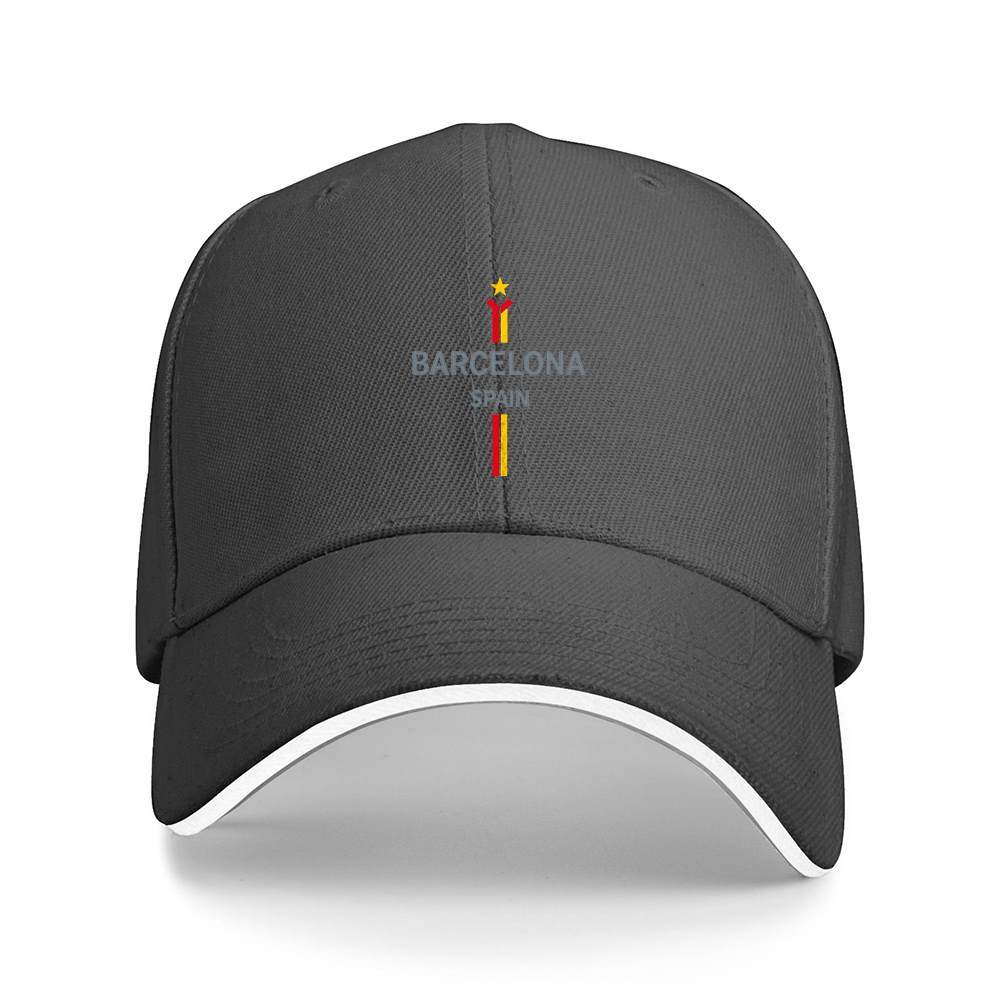 1Pc Of The "Barcelona Spain" Emblem, A Printed Baseball Cap That Is Ideal For Fitness And Outdoor Activities