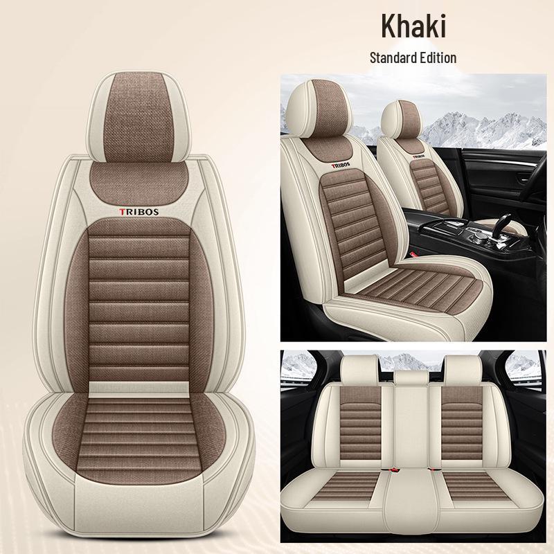 Linen Wrapped All-Season Breathable Car Seat Cushion Mat