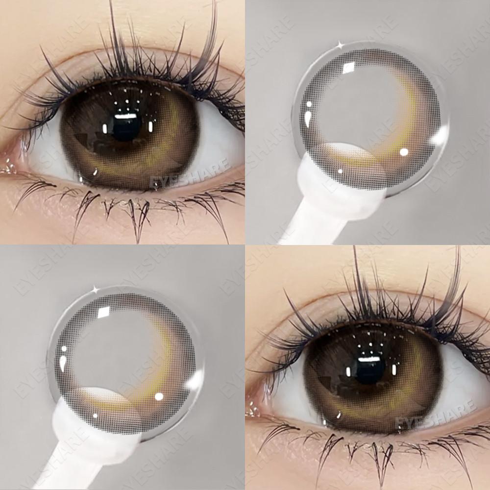 

Eyeshare 1 пара линз ALPS Contacts цветные линзы для глаз косметические диаметр 14,5 мм годовые коричневые натуральные линзы для больших глаз для ежедневного ношения