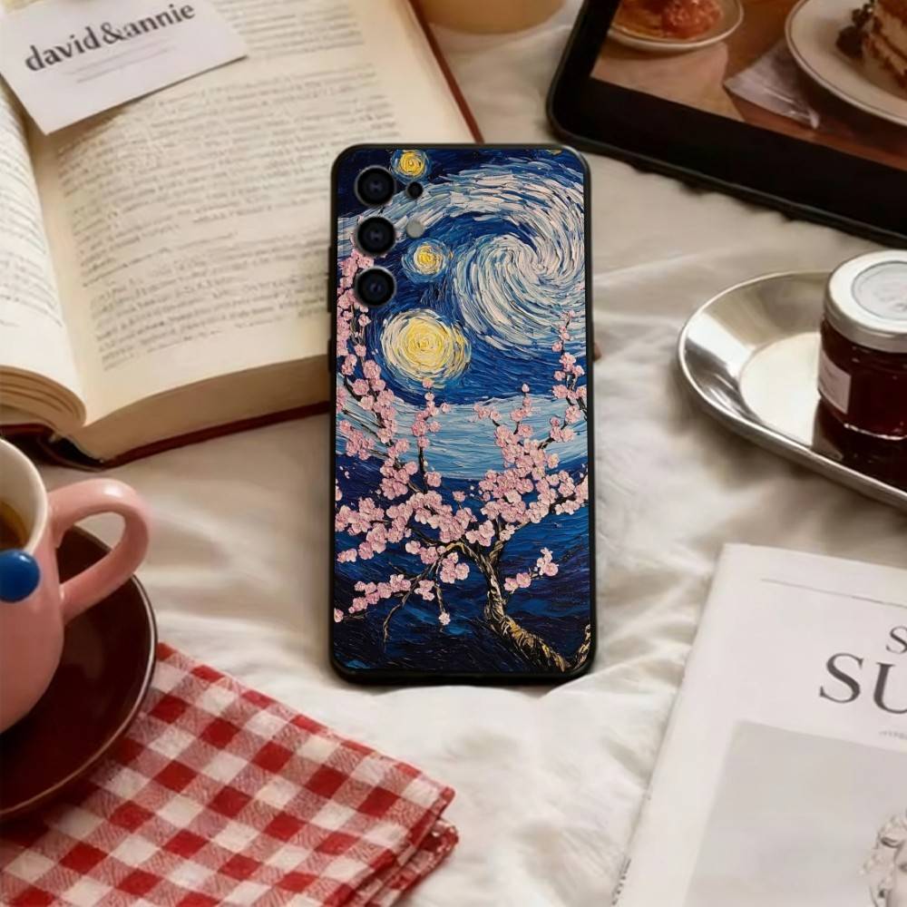 

Garden Paint Art Phone Case For Samsung S25,S24,S21,S22,S23,S30,Ultra,S20,Plus,Fe,Soft Black Cover Samsung S25
