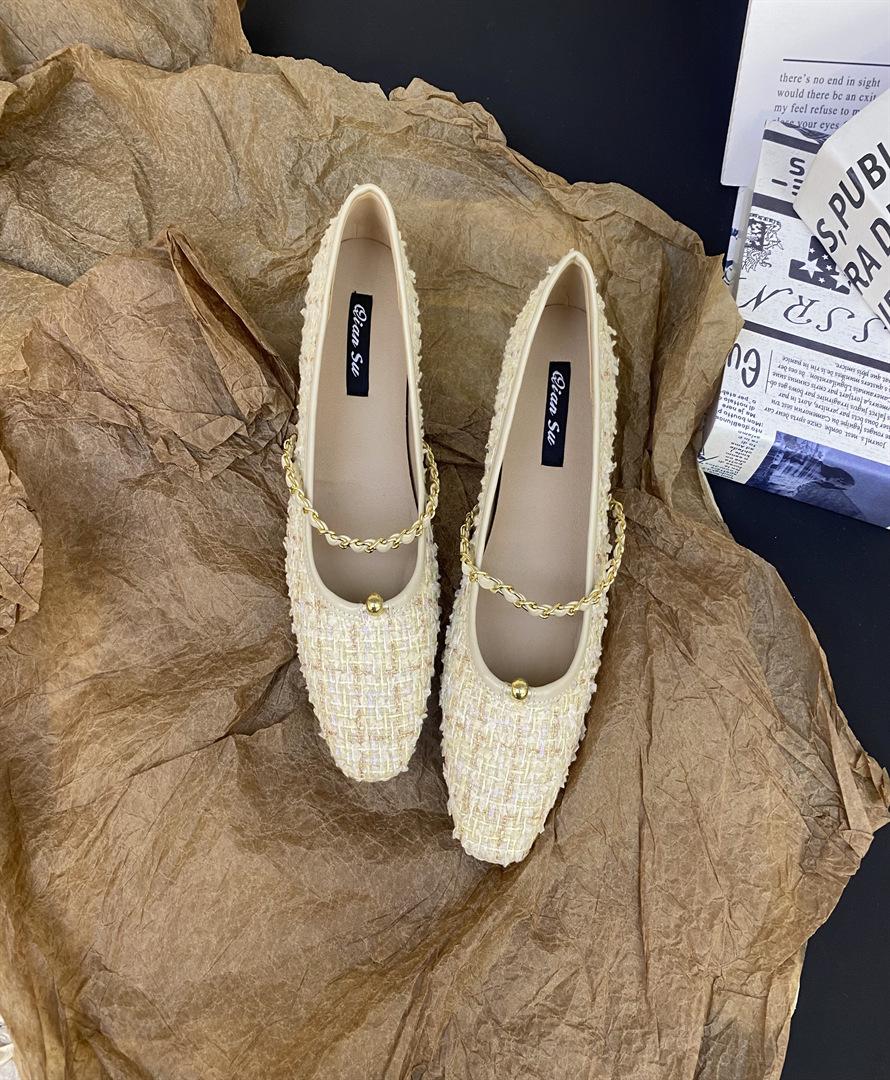 

Xiaoxiangfeng bag head women s shoes for summer wear 2025 new Mary Jane square head shoes with one foot 39 абрикосовый