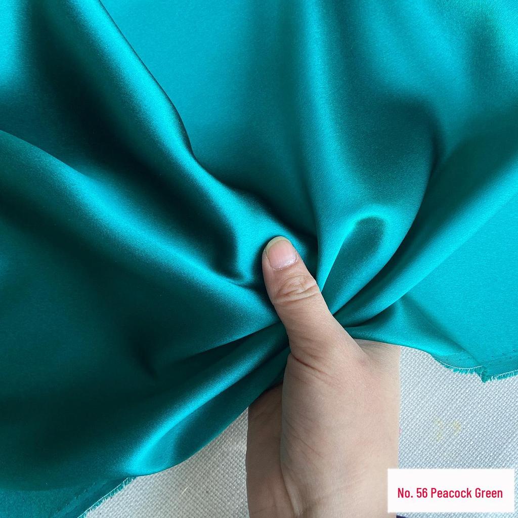 30 Momme Pure Mulberry Silk Heavy Satin Fabric for Qipao, DIY Clothing, Embroidery, and Formal Wear.