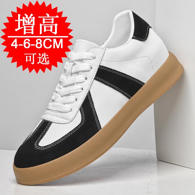 Autumn invisible inner heightening men's shoes 8cm German training shoes men's retro sports shoes fashion heightening shoes 6 casual board shoes tide