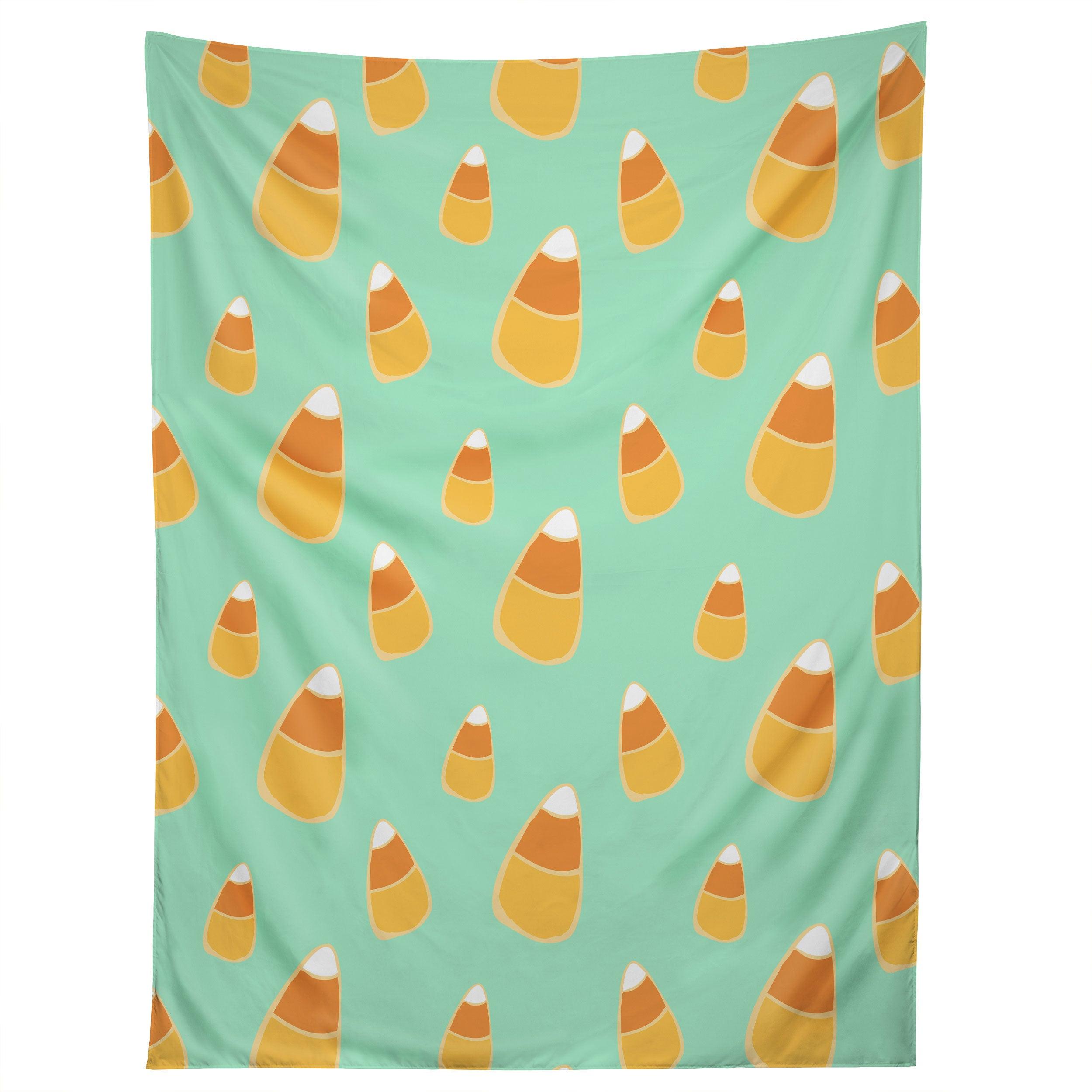 CANDY CORN BLUE tapestry 75x100 чёрный