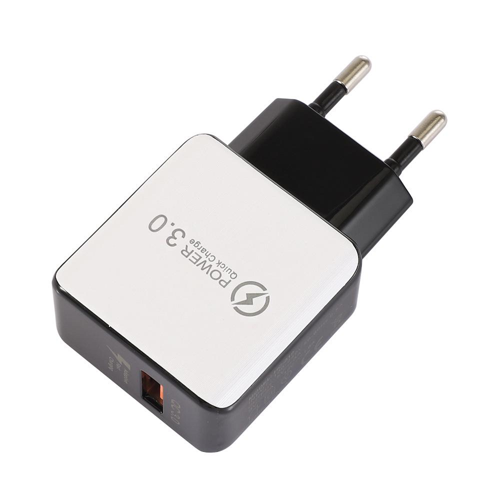 3A QC3.0 Fast Charger: 5V/9V/12V Mobile Phone Travel Charging Head