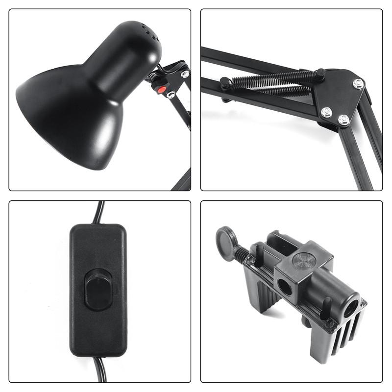 85V-265V E26 /E27 LED žiarovkové lampy Flexibilná stolová lampa AC 85-265V Lampa s kĺukovým ramenom a svorkou Kancelárska Štúdiová Domáca Stolová Lampička