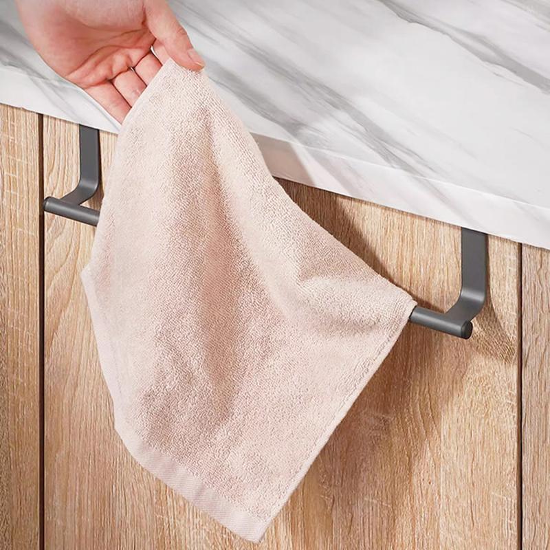 Stainless Steel Towel Rack Kitchen Towel Holder Sink Accessories Bathroom Towel Holder Under Sink Organizer SNJ004