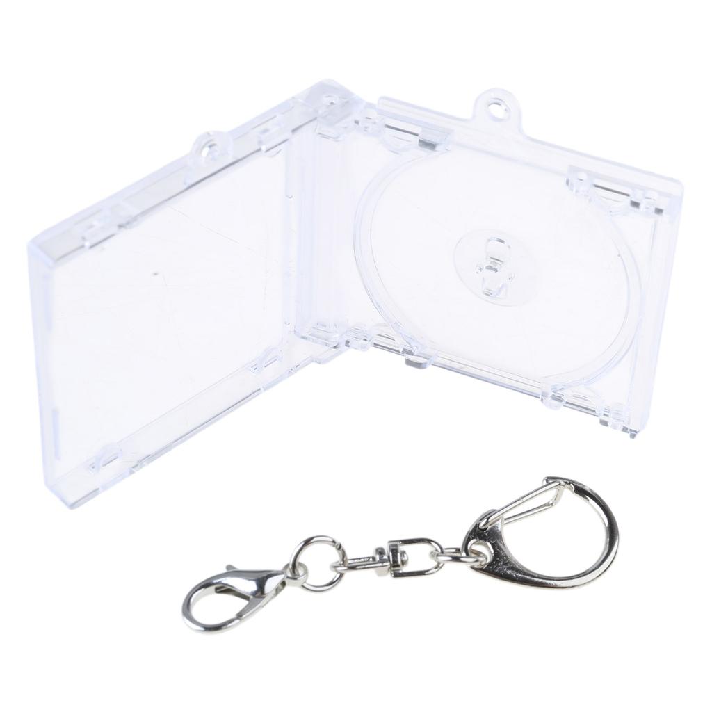 Blank Disc Case Keychain For Keychains Backpack Hanging Decor Chain Clip Creative Acrylic Disc Hanging Charm Clip