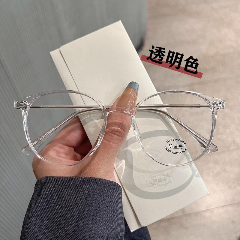 Vintage Style Glasses Frame For Women Round Shape Anti Blue Light Eyeglass Frames  Material Women'S Glasses
