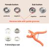 New 9.5mm Buckle Buttons Metal Colour Pliers Snap Button Claw Set Hand Pressure Plier Rivet Buckle Installation Tool Kit DIY