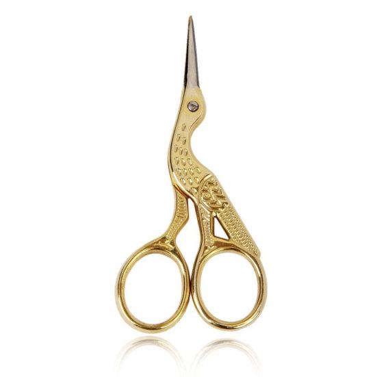 Stainless Steel Vintage Stork Crane Bird Scissors Sewing Nail Art Craft Tool