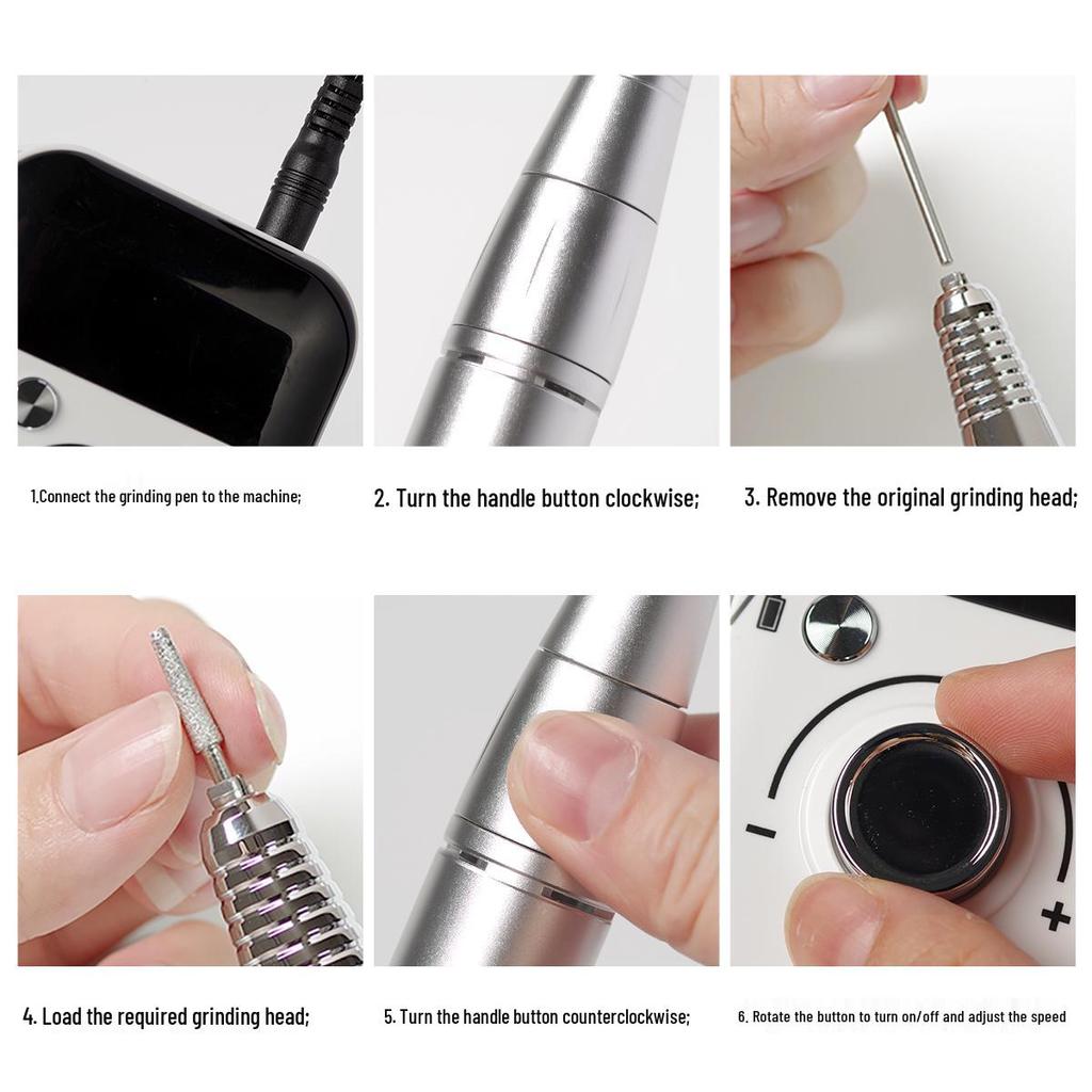 Portable Rechargeable Automatic Polisher & Grinder for Salons - Nail Removal, Finger & Cuticle Care Tool