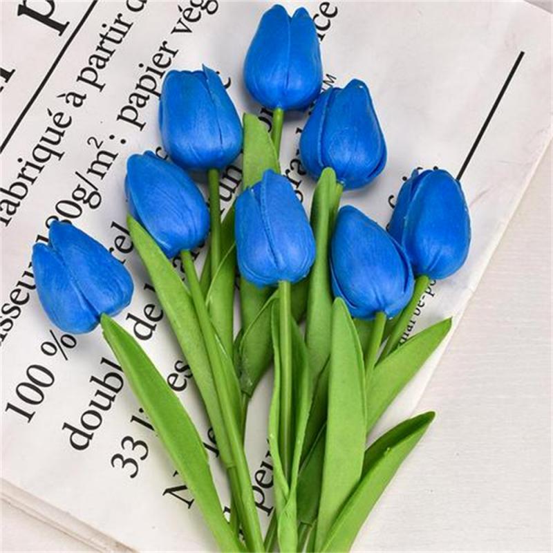 Colorful Tulip Artificial Flower Real Touch Flowers Tulip Bouquet Fake Flower For Home Wedding Decoration Home Garden Decor