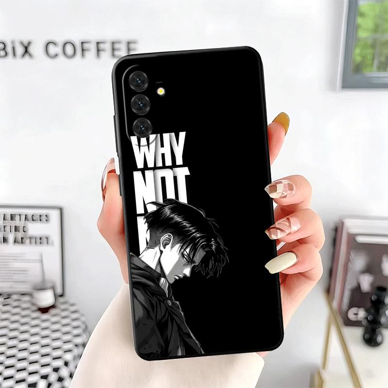 A-Attack On T-Titan Levi Soft Phone Case for Samsung A17 A37 A57 A16 A26 A36 A56 A15 A25 A35 A55 A14 A24 A34 A54 A13 A23 A33 A53