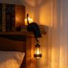 Entryway Key Rack 3D Printed Cat Shelf Sitter with Lantern, Whimsical Figurine Hook for Decor Keys, Decorative Book Edge Statue, Creative Desktop