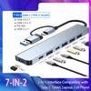7-port USB 3.0 hub with 4 USB 2.0 and 2 USB-C ports USB-Csplitter distributor for high-speed data transfer and device connection