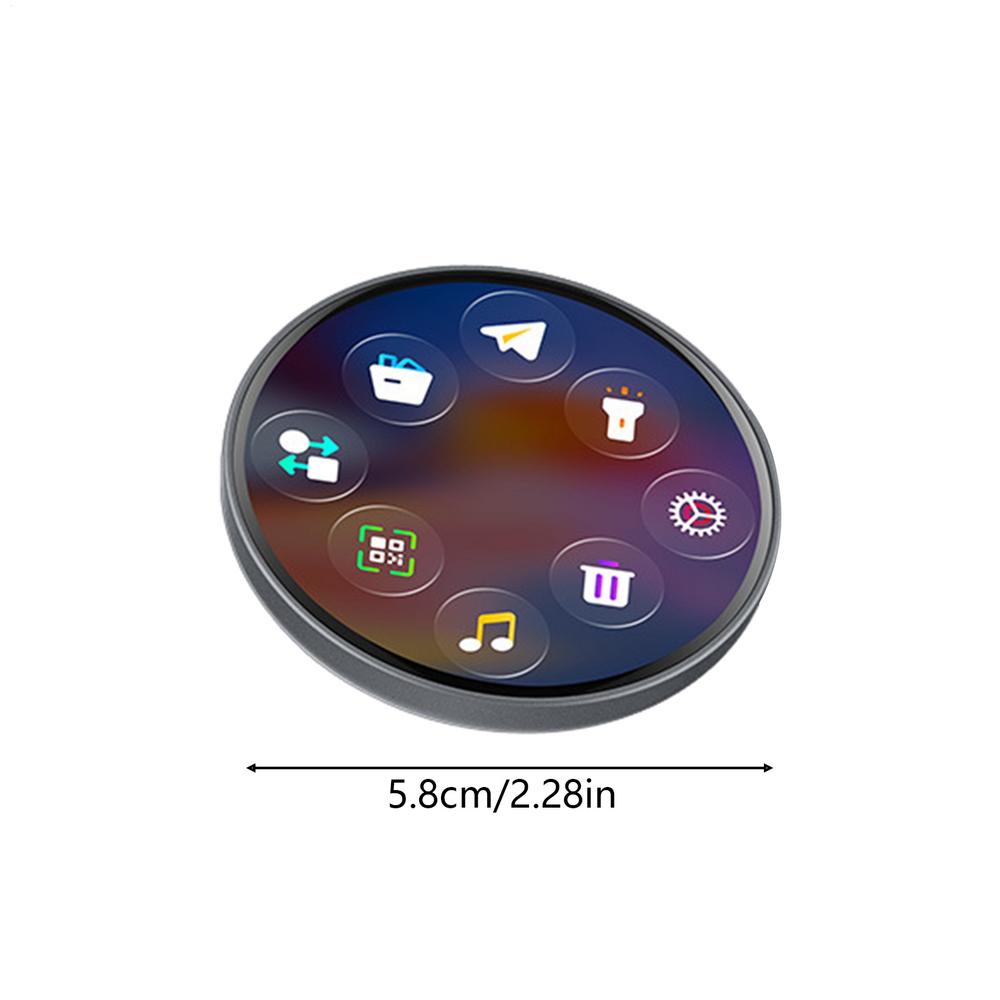 

Digital Badge 1.85inch HD Display Touchscreen Cute Brooch Digital Display Badge for Backpacks Christmas Personal Show Photo Gif чорний
