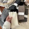 Two Pairs of Twisted Wool Socks - Children's Autumn-winter Thick and Warm Mid-calf Socks, Pure Color, Honeycomb Pattern, Pile-up Socks