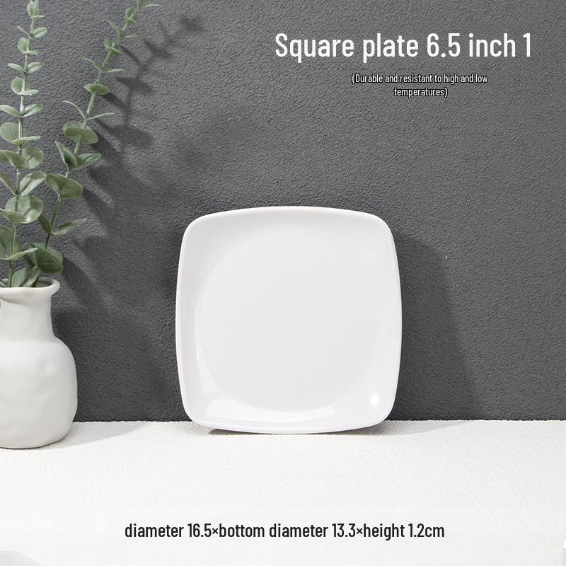 A5 White Melamine High-Temperature-Resistant Noodle and Soup Bowl, Ramen Bowl, Rice Noodle Roll Plate, Vegetable Plate.