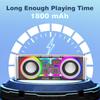 Transparent Mecha Speakers Bluetooth 5.0 Wireless Double Bass Diaphragm Subwoofer Music TWS RGB Light Mini Party Loudspeaker