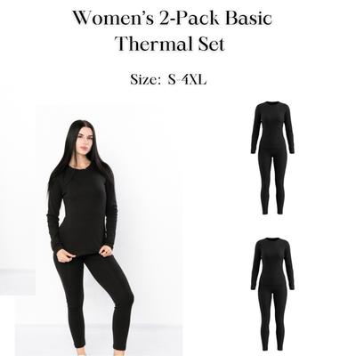 Ensemble Thermique Basique 2 Pièces pour Femme (Manches longues & Jambières), Hiver 8257-106-pak2 HC