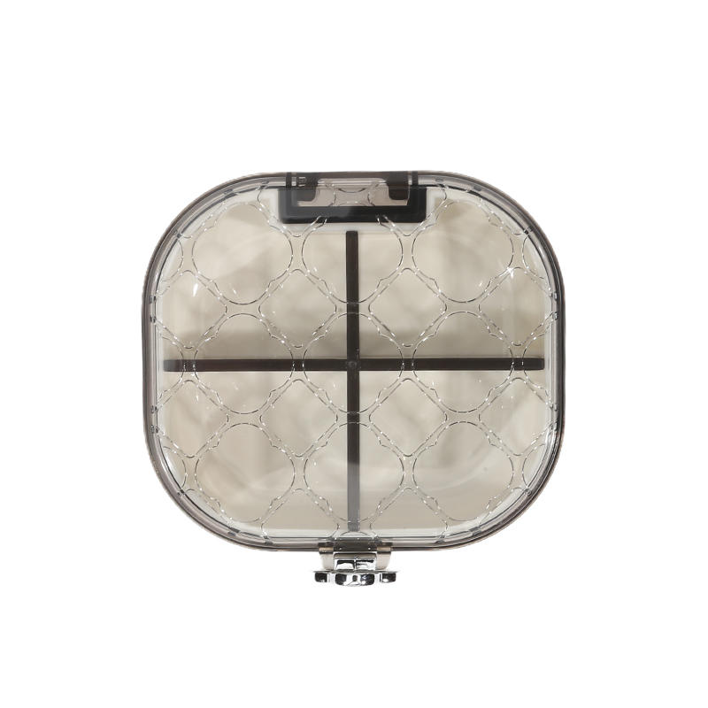 1Pc Compartment Sealed Storage Box Moisture-proof Jewelry Sealed Organizer Transparent Portable Compartment Sealed Pill Box