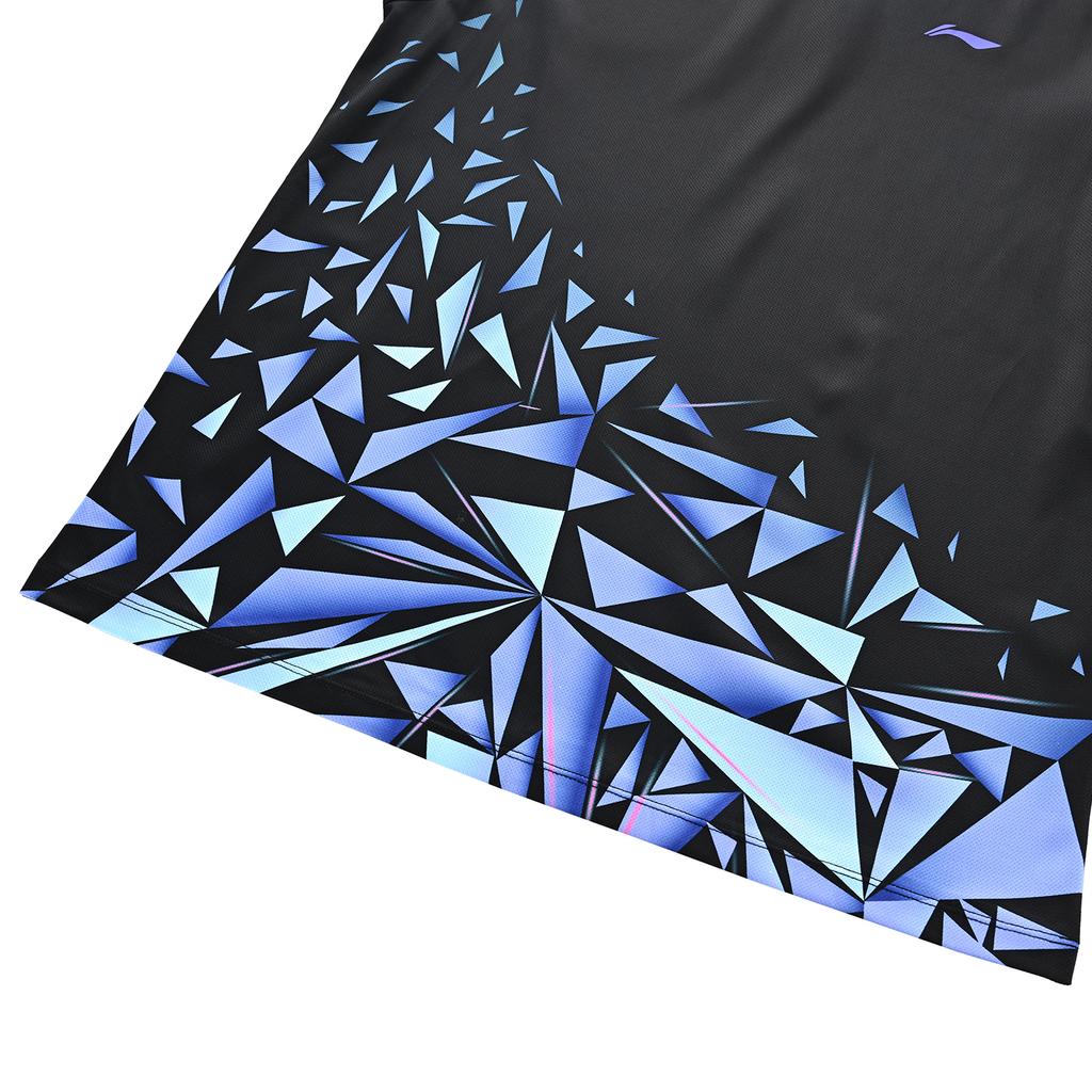 Li-Ning Comfortable Breathable Lightweight Versatile Color Block Design Casual Sports Suit Short Sleeve Shorts Unisex Sportswear AATW045-1