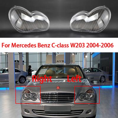 For Mercedes-Benz C-Class W203 Car Headlight Cover Headlamp Glass C200K C230 C280 C300 Auto Light Len Case Shell Cover