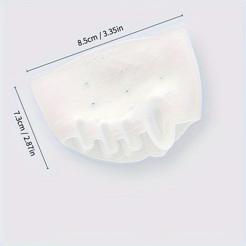 

2 шт. силиконовые разделители пальцев ног, распорки для пальцев ног, растяжители пальцев ног, устройство для коррекции эверсии большого пальца, защита подушечки передней части стопы для корректора пальцев ног белый