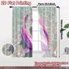 2pcs, 2D FLAT PRINTING Curtains (Without Rod) Pink Koi Duo(1) Minimalist Modern Curtains Fabric Curtains Outdoor Decorations for