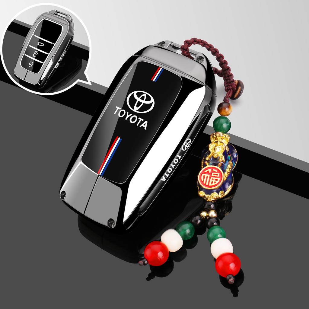 For Toyota Prius Camry Corolla CHR C-HR RAV4 Land Cruiser Keychain Auto Accessories Car Smart Key Case Cover Protector Shell Fob