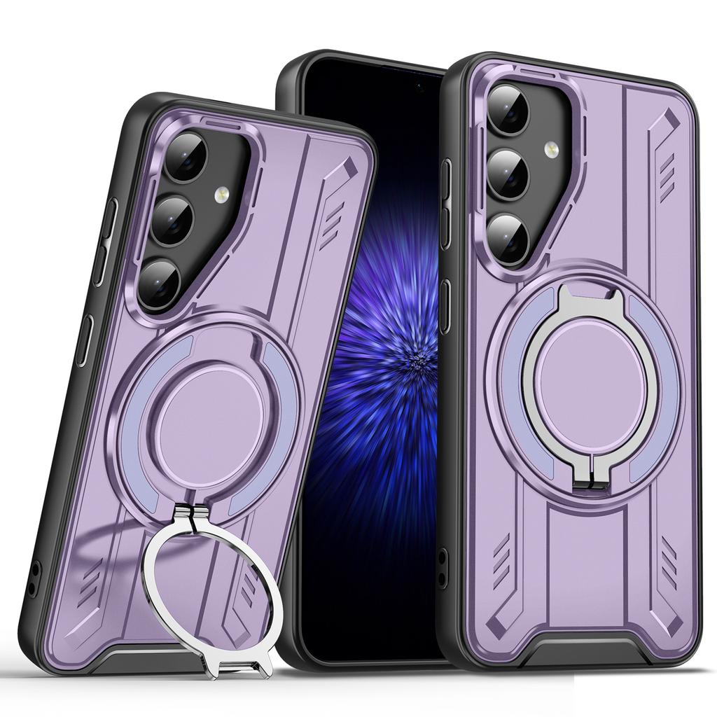Suitable For Samsung S25Edge S24FE S23FE S22 S21 Ultra Phone Case With 360 ° Holder Car Magnetic Phone Case