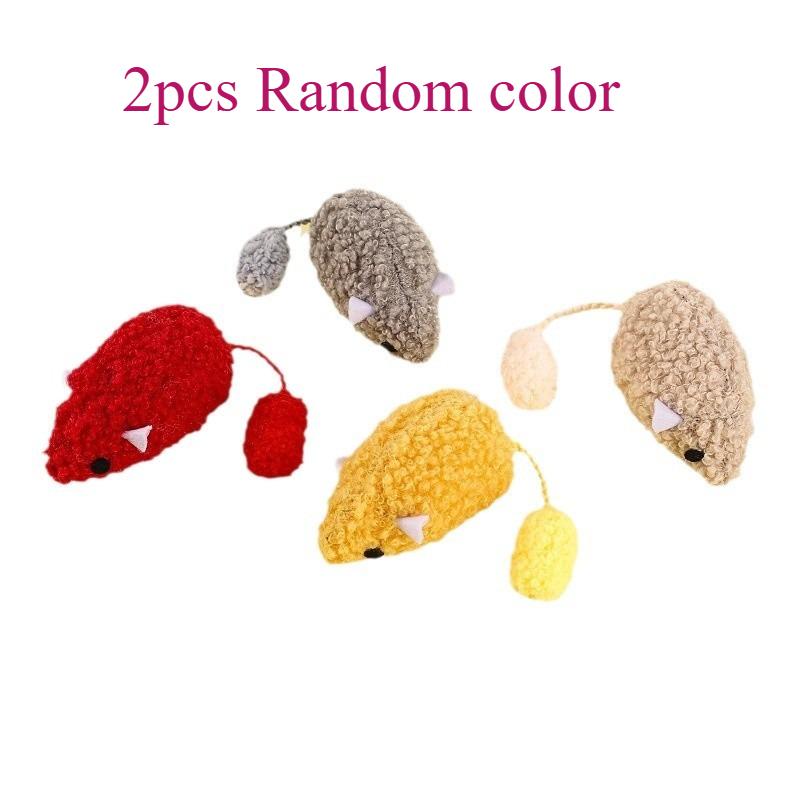 2pcs/3pcs Random Mix Cute Mouse Cat Toy Interactive Catnip Pet Toys For Kitten