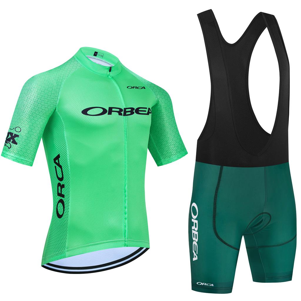 2026 Cycling Set Green Cycling Jersey Team ORBEA ORCA Bike Jersey Bibs Shorts Anti-Swear Ropa Ciclismo Bicycle Maillot Clothing