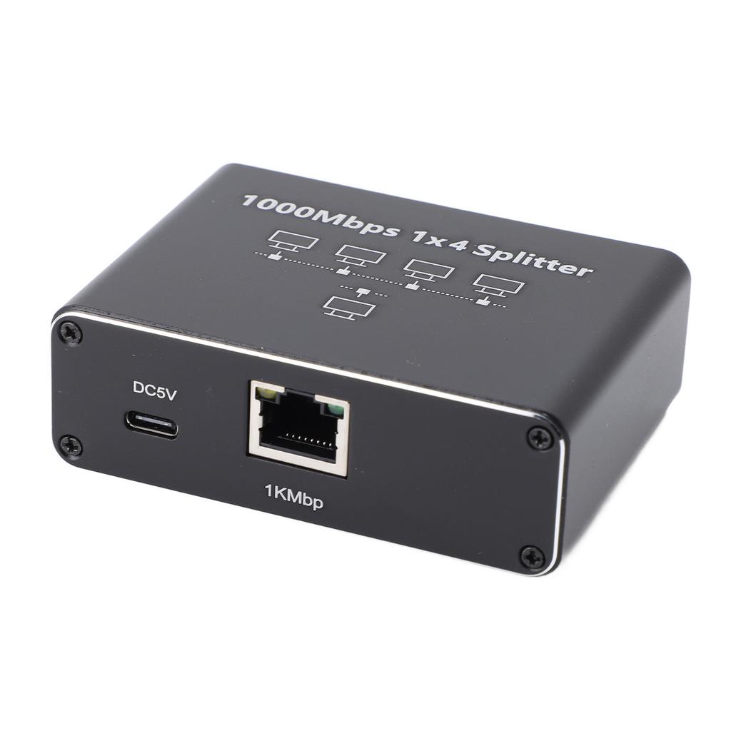 RJ45 Connector Splitter with USB Power Cable 1000Mbps High Speed Gigabit Ethernet Splitter for Computer TV Game Console