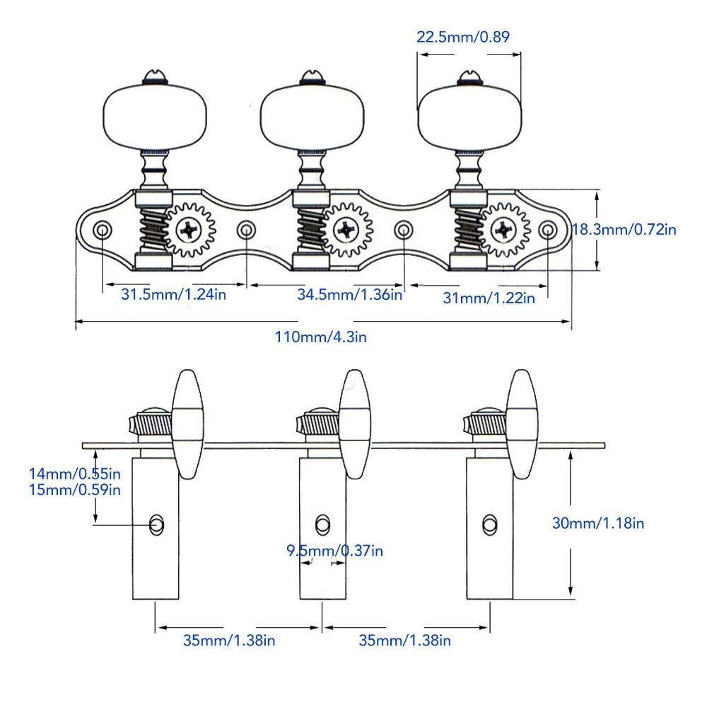 Heavy Duty Internal Gear Classical Guitar Tuners String Tuning Pegs Classical Guitars