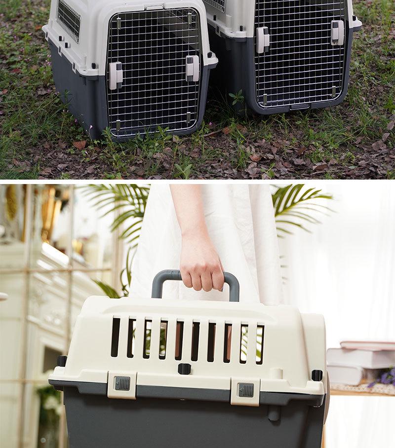 XDPC Xinding Pet Airline Crate: Durable Plastic Carrier with Iron Window for Cats & Dogs, Air China Approved