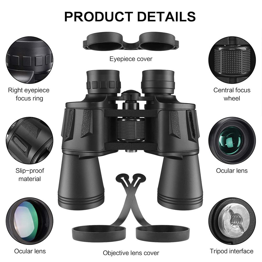 Binoculars Bak4 Prism Hd Night Vision Waterproof Telescope For Bird Watching Travel Football
