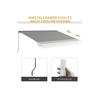 Store motorisé - Outsunny 4m - Aluminium gris clair - Télécommande et manivelle - Inclinaison réglable