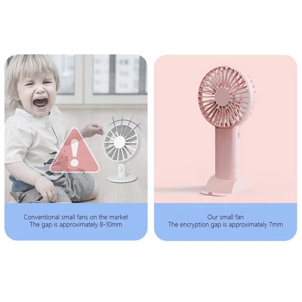 USB Rechargeable Handheld Fan – Quiet, High Wind Power, Compact & Lightweight for Office, Dorm, Travel, Hiking, Camping; Compatible with USB