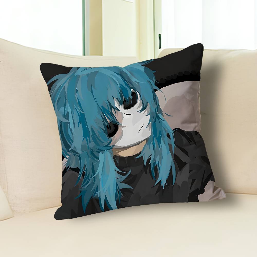 S-Sally Game F-Face Pillow Cases for Bedroom Living Room Sofa Home Decor Polyester Cushion Cover with Zipper