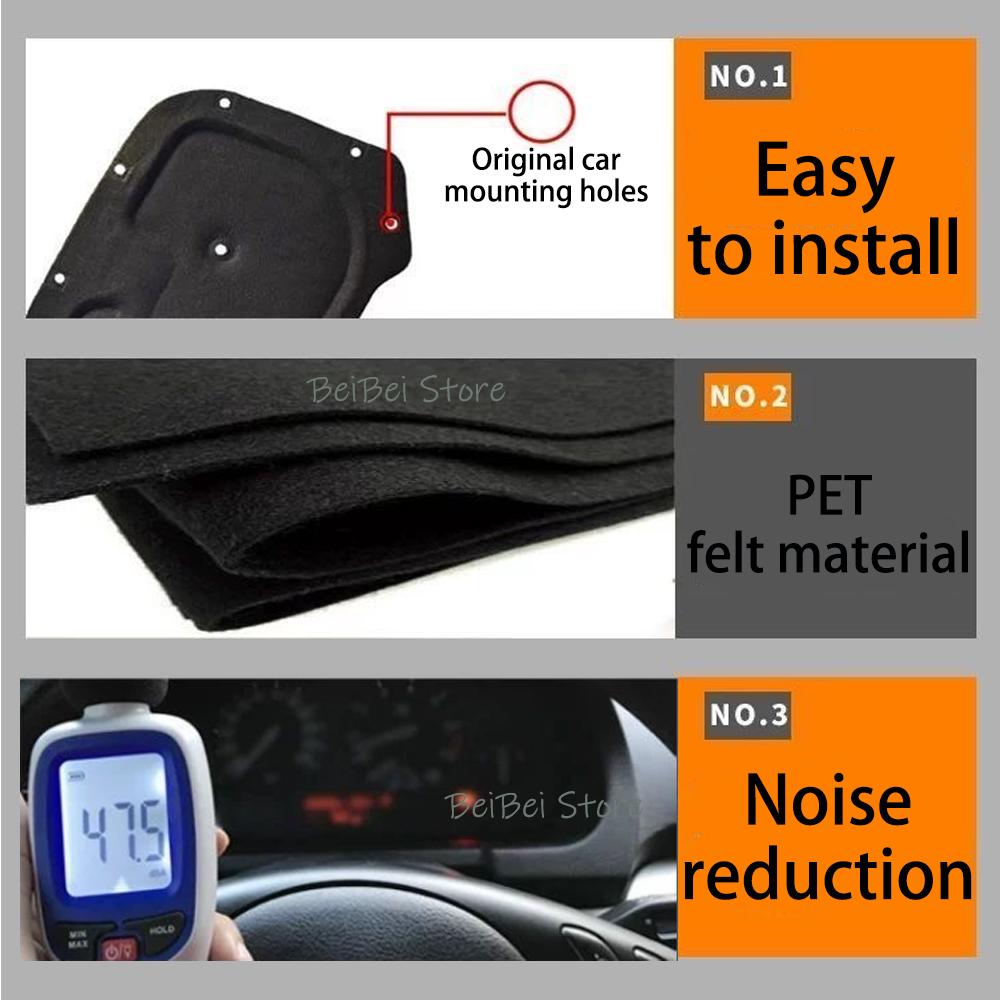 For BYD Sealion 5 DM-i Song Pro SA2 2024~2026 2025 Car Engine Sound Heat Insulation Cotton Pad Soundproof Mat Cover Accessories Heat Shields 2