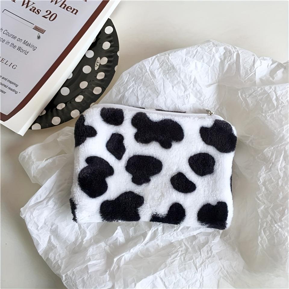 Korean-Style Cow Plush Coin Purse Wallet