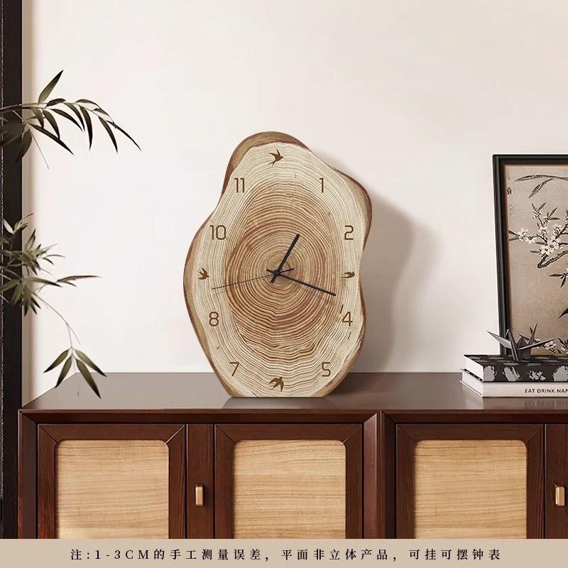 New Mid Ancient Style Clock Pendant, High End Retro Desktop Clock Pendant, 10inch Wooden Home Art Wall Clock 2025