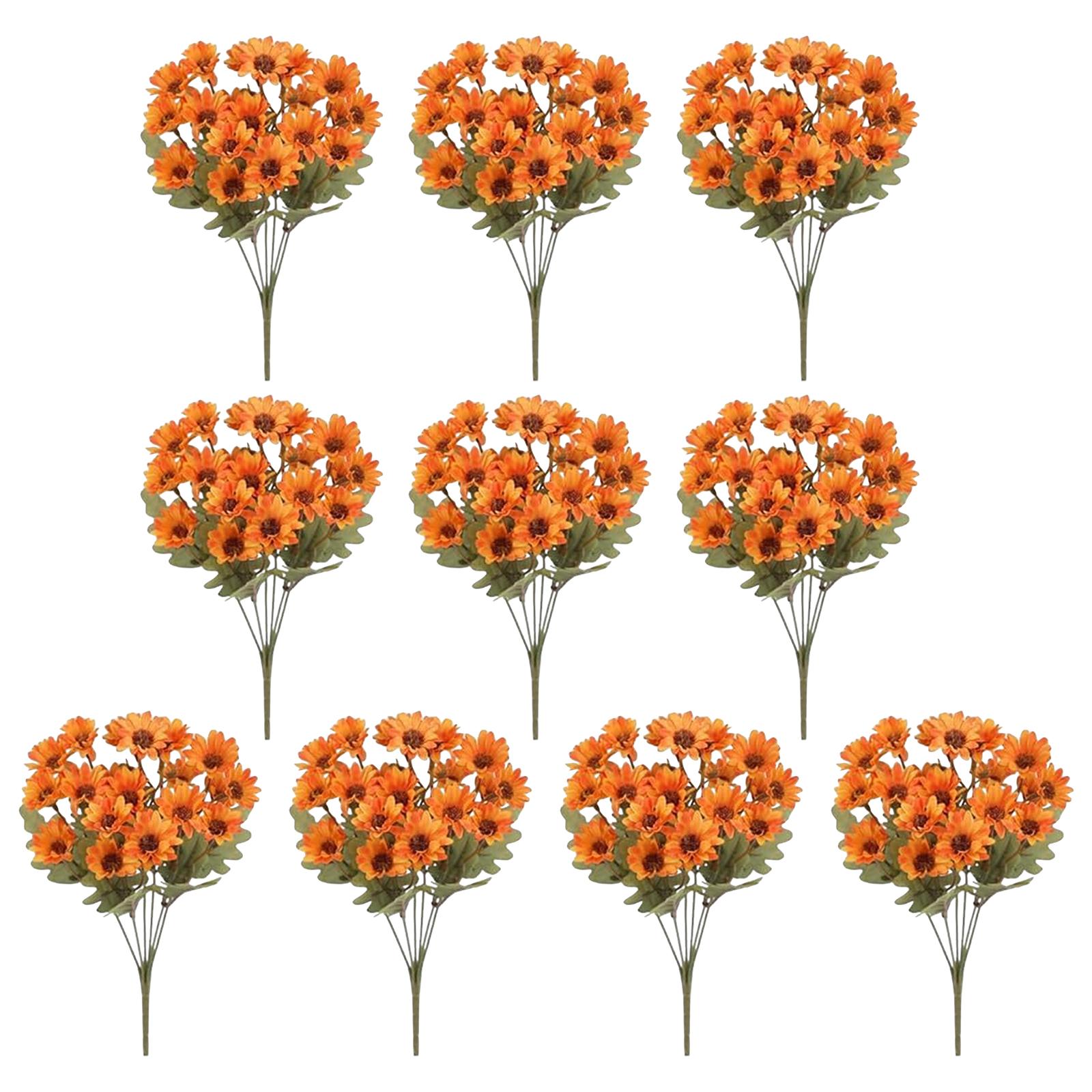 

Artificial Fall Flowers Faux Mums Artificial Mums for Outdoor Indoor Garden Home Decoration