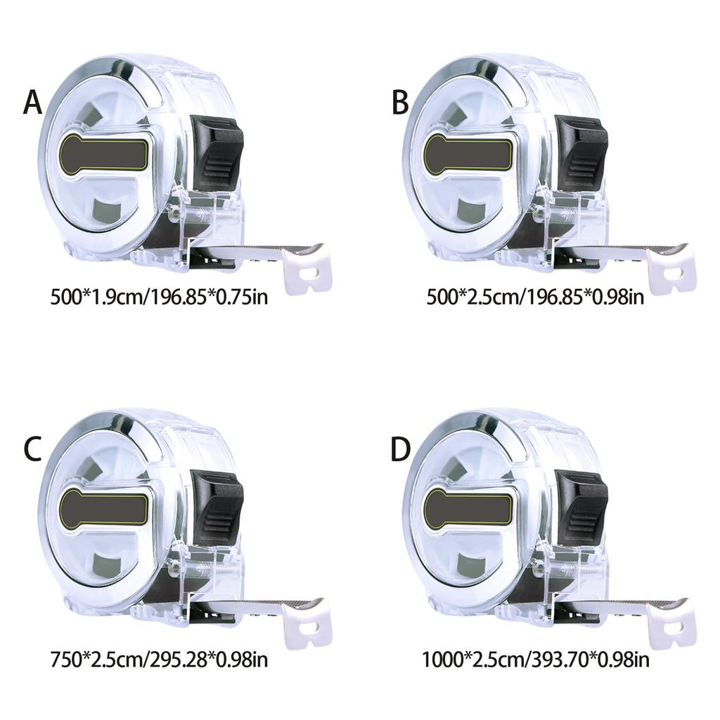 High Precise Stainless Steel Tape Measure 5m 7.5m 10m Durability Wear Resistant ABS Carbon Steel Construction